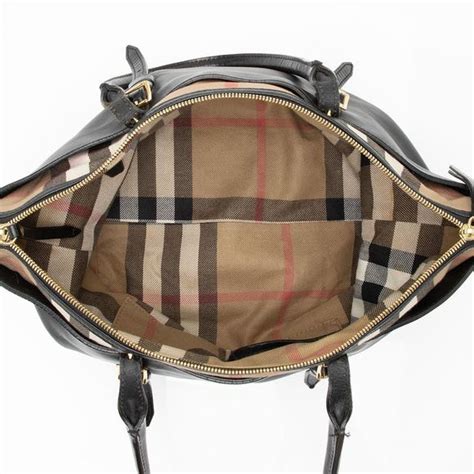 Burberry House Check Lambskin Bridle Salisbury Small Tote 